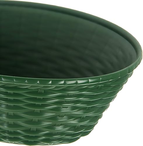 Carlisle FoodService Products 650409 WeaveWear Oval Serving Basket, 9' x 6', Green (Pack of 12) - Poueer