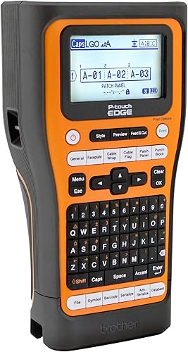 Brother PT-E560BTVP P-Touch Edge Handheld Industrial Label Printer with Bluetooth and Dual auto-Cutter (up to 24mm Labels) - Poueer