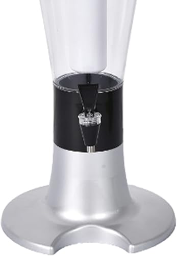 Beerenser with Tap 3L enser Multipurpose Glow in The Dark Tabletop Wine Tap for Home Bar KTV (Blue)(Painted Silver) - Poueer