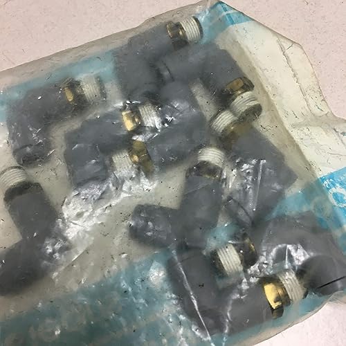 Pack of 10 Gray LEGRIS 3109 56 11 Elbow, Male 1/4 Tube OD x 1/8 NPT - Poueer