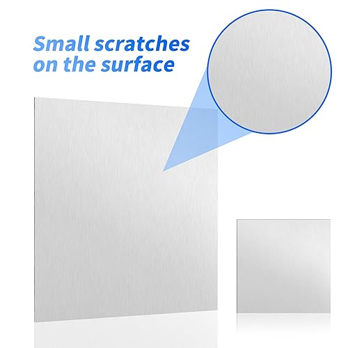 5 Pack 6061 T6 Aluminium Metal Sheet 12 x 12 x 1/16 Inch Thickness Flat Plain Plate Panel Aluminium Metal Sheets Plate with Protective Film, Aluminum Metal Plate for Crafting, Industry - Poueer