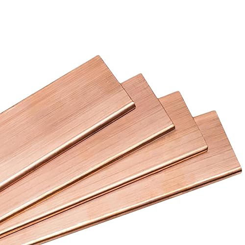 Copper Bus Bar 5mm x 10mm x 5.91 inch / 150mm, 1Pcs C110 Pure Cu Copper Flat Buss Bar Stock - Poueer