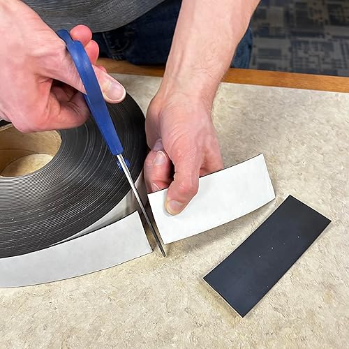 Master Magnetics - ZG80A-ABX Flexible Magnet Strip with Adhesive Back , 1/16' Thick, 2' Wide, 100 feet (1 Roll) - Poueer