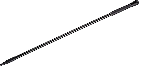 SPARTA 41225EC03 Fiberglass Broom Handle, Mop Handle, Replacement Handle With Acme Threaded Tip For Commercial Cleaning, 48 Inches, Black, (Pack of 12) - Poueer