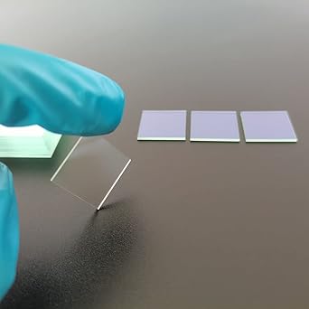 ITO (Indium tin Oxide)Coated Conductive Glass Slides 50×50mm Resistance 7 ohm/sq (8 Pcs) - Poueer
