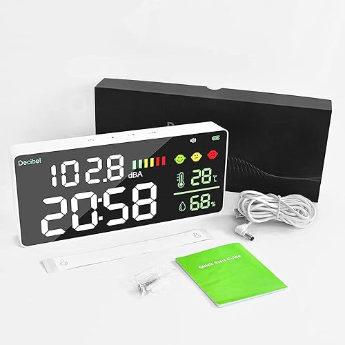 Precision Sound Level Meter, BTMETER Digital Decibel Tester for 30~130 dB Noise Volume Measurement with A/C Fast/Slow Weighting, Large Backlight Display BT-882A Decibel Reader - Poueer
