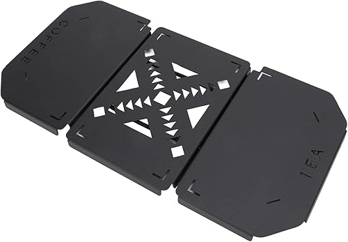 Dpofirs Aluminium Alloy Table Top for Stanley Lunch Box, Folding Modern Portable Coffee Station, Silver, Black, Gray, 8.3' x 5.1' x 1.6' - Poueer
