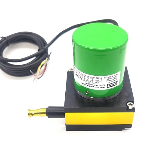 CALT 3000mm Analog Draw Wire Encoder Linear Displacement Sensor Length Measurement 24Vdc Supply 0-10V Output - Poueer