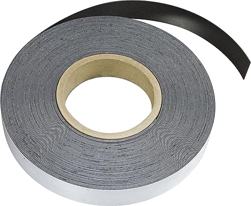 MAG-MATE MRA030X0050X100 Flexible Magnetic Strips, Adhesive-Backed Magnetic Sheets, Durable Permanent Magnets, Easy-to-Use Magnet, Maximum Holding Capacity 2.3 lbs. - Poueer