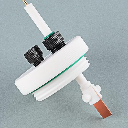 stonylab PTFE Platinum Electrode Holder, Multi-Purpose Replaceable Electrode Holder Clip with 10 * 10 mm Platinum Sheet and PTFE Body - Poueer