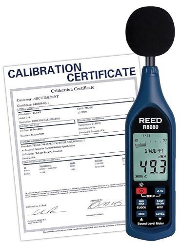 REED Instruments R8080 Data Logging Sound Level Meter with Bargraph - Poueer
