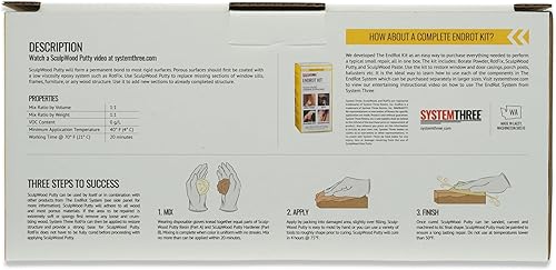 System Three SculpWood Putty Epoxy Filler Putty, 2 Gal, Brown - Poueer