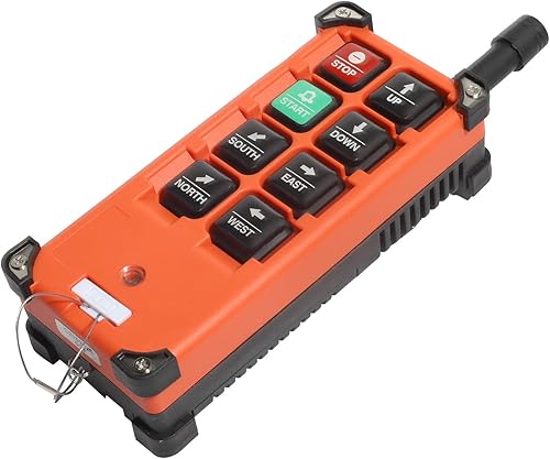 Industrial Channel F21-E1 Transmitter (2 Transmitters + DC 12V Receiver) Hoist Crane Wireless Remote Control Double 8 Buttons Electric Switch Operating Frequency Electric Lift Push - Poueer