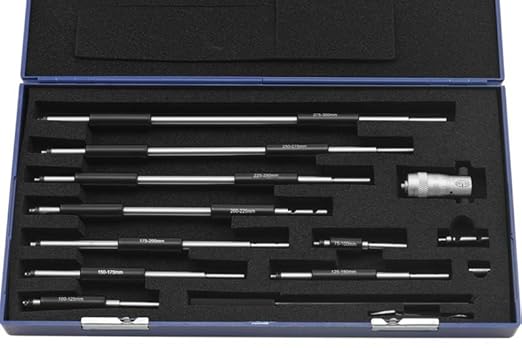 Shars 50-300mm Interchangeable Rod Type Inside Micrometer Set New [0.001' Resolution] 303-2218M #) - Poueer
