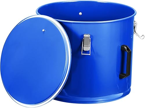 10 Gallon Fryer Grease Bucket Oil Disposal Caddy,Fryer Grease Bucket,With Lid,Food Grade Coating - Poueer