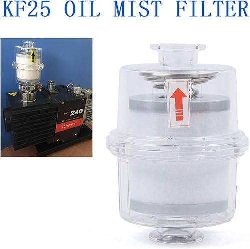 Gdrasuya10 Exhaust Oil Mist Filter for Rotary Vane Vacuum Pump, Vacuum Pump Fume Separator Exhaust Filter KF25 Interface Quick Release Vacuum Pump Oil Mist Filter Filtration Rate up to 95% - Poueer