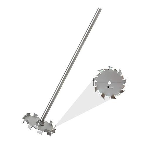 YUCHENGTECH Dispersing Disc Dispersion Impeller Dispersing Machine Blade Paddle Impeller Stainless Steel 8cm Disc with 8X300mm Rod (3.15″disc with 0.31″X11.8″Rod) - Poueer