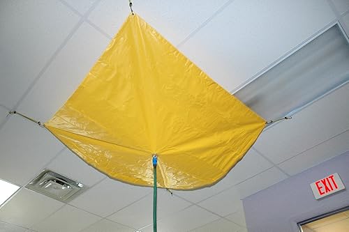 UltraTech 1786 Vinyl Coated Ultra-Roof Drip Diverter, 7' Length x 7' Width, Yellow - Poueer