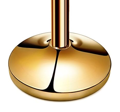 New Star Foodservice 535634 Round Top Brass Plated Stanchions, Set of 2 Posts with 1 of 79.5-Inch Red Velvet Rope - Poueer