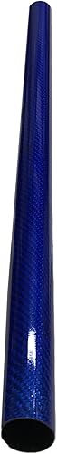 CARBON FIBER TUBE - Blue -20mm X 18mm X 1000mm - Hollow carbon fiber rods - Glossy carbon tubes - Pure carbon fibre tubes - Lightweight High Strength Carbon Fiber Shaft - 39.4 in x .78 in - Poueer
