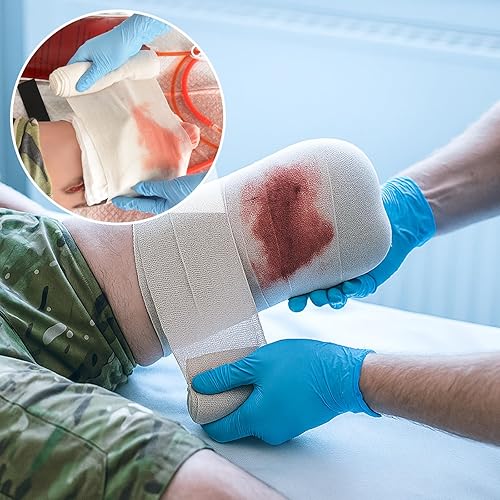 Wound Packing Trainer Kit, Stop The Bleed Kit for hemostasis Training, Wearable Severed Leg Trauma Trainer - Poueer