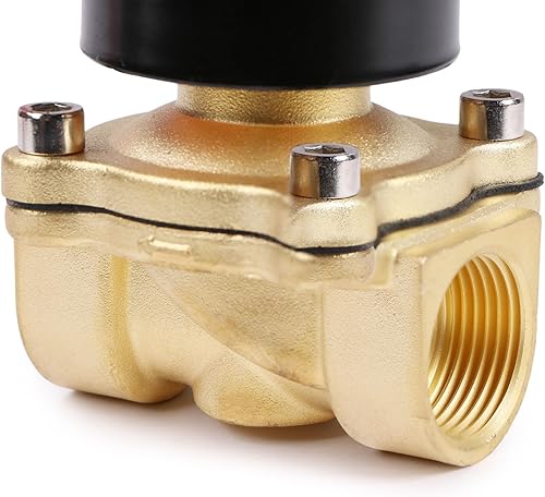 U.S. Solid Smart Solenoid Valve - 3/4 Inch Wi-Fi APP-Controlled Brass Solenoid Valve, 110V AC - Poueer