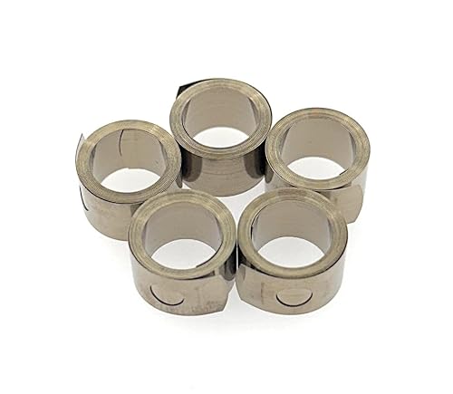 SUS301 Constant Force Spring，Load 1.48 lbs，ID 0.44',OD 0.52',Total Length 20.98',EXTANDED Length 17.99',Material Wideness 0.38',Material Thickness 0.0059',Pack of 5 - Poueer