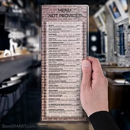 StoreSMART - Heavy Duty Flex - Menu Vinyl Plastic Toploaders - 4 ¼' x 11'- 50 Pack - Made in USA - PE3061S-16G-50 - Poueer