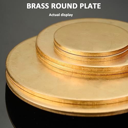 COYOUCO 2 Pcs Brass Round Plates Thickness 0.5mm Diameter from 15mm-300mm Brass Disc Suitable for Crafts, Models, and Repairs,300mm - Poueer