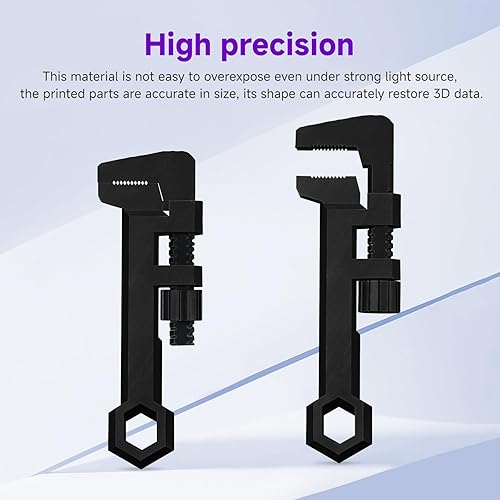 RESIONE Tough 3D Printer Resin, Not Brittle ABS Like Tough & Rigid 3D Resin for LCD 3D Printing UV 405nm (M58 Grey 1KG) - Poueer