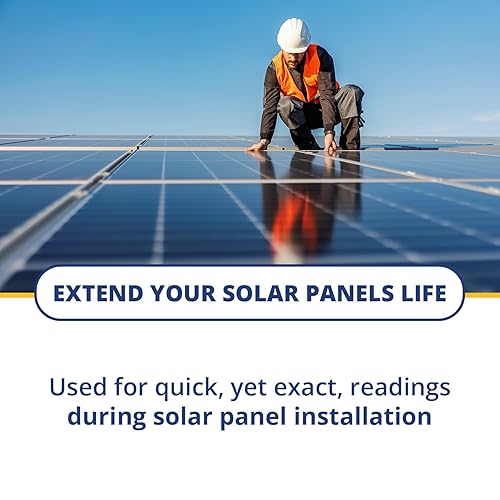 Model 10.0 Global Solar Power Meter, Digital PV Radiometer, Effective Solar Panel Tester, Accurate Solar Irradiance Meter, Measures from 400 to 1100 nm, from 0-1999 W/m² - Poueer