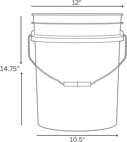 House Naturals 5 Gallon Aqua Food Grade BPA Free Made in USA Bucket Pail with Blue Airtight Double Gasket Screw on Lid (Pack of 2) - Poueer