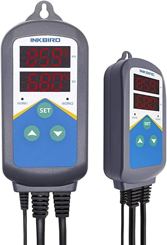 Inkbird ITC-306T Pre-Wired Electronic Heating Thermostat Temperature Controller and 24 Hours Digital Day & Night Cycle Timer Controller for Seed Germination Reptiles Hatching - Poueer