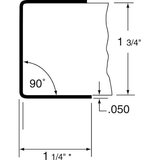 Rockwood 30632D42 Door Edge Guard, Stainless Steel, Number of Sides 3, 42' Height, 1-3/4' Width - Poueer