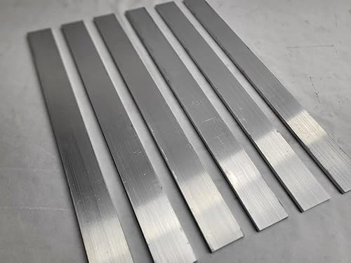 6061 Aluminum Flat Bar, 1/4' x 1-1/2' x 17' long, Solid Stock, Plate, 6 pack - Poueer