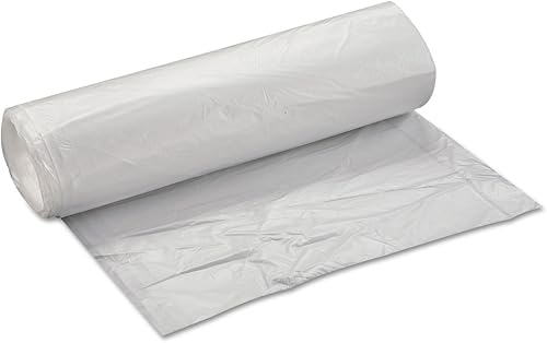 Inteplast S404816N High-Density Can Liner, 40 x 48, 45gal, 16mic, Clear, 25/Roll, 10 Rolls/Carton - Poueer