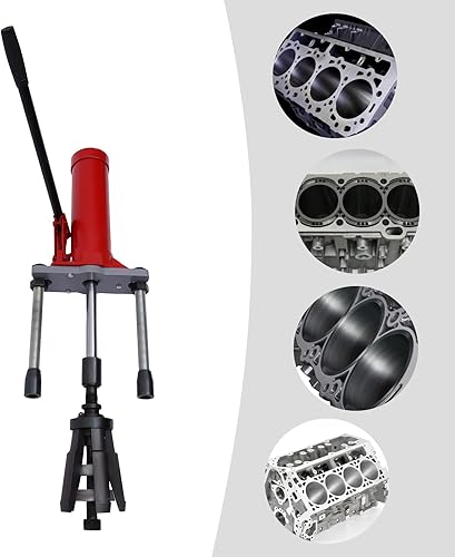 Universal Hydraulic Cylinder Puller, 15T Hydraulic Cylinder Liner Puller Wet and Dry Cylinder, Cylinder Liner Puller Tool Set for Diameter 80-135mm - Poueer
