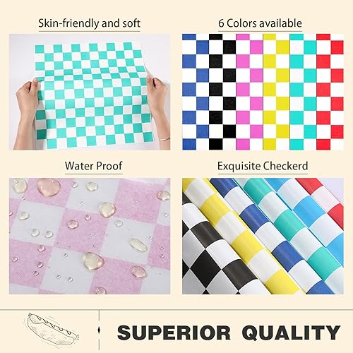 Colarr 1000 Pcs Waxed Paper Sheets Bulk 15 x 15 Inch Large Sandwich Wrapping Papers Checkered Deli Food Basket Liners for Burgers Bread Restaurant Barbecue Picnic(Red) - Poueer