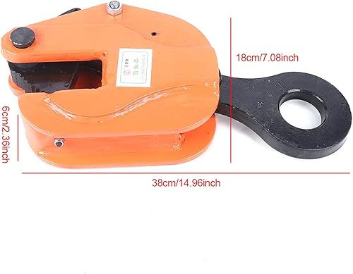 Vertical Plate Lifting Clamp 6600lbs 3T Lifting Clamp with Lock Hoist Hook Chain Industrial Steel Plate Clamp Sheet Metal Lifting Clamp Plate Lifting Clamp Handling Lifting Equipment - Poueer