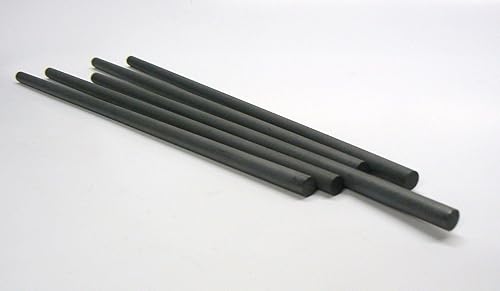 5/8' Carbon Stirring RODS Graphite Mixing Rod 12' Long 5PCS Mixing Molten Metal by JTS - Poueer