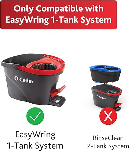 O-Cedar EasyWring Spin Mop Microfiber Refill & Deep Clean Refill | 40% More Cleaning Power | Compatible With O-Cedar Spin Mop & Bucket System - Poueer