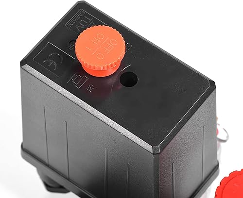 95-125 PSI Air Compressor Pressure Switch Pressure Control Valve Regulator with Gauges for Fast Pressure Reduction - Poueer