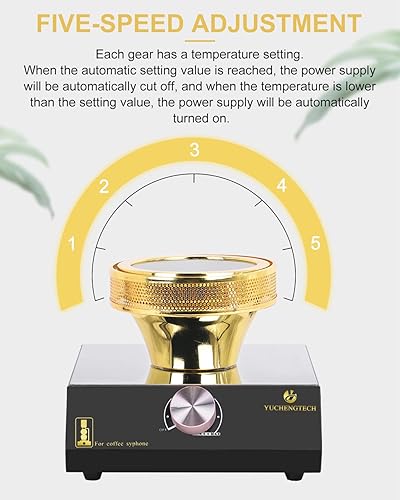 YUCHENGTECH Halogen Beam Heater Burner Smart Siphon Beam Heater for Hario Yama Syphon Coffee Maker (Upgrade 110-120V) (110V) - Poueer