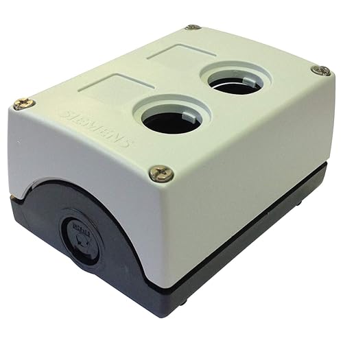 3SB3802-0AA3 | SIEMENS Enclosure for 22MM Program, Plastic, 2 Command Positions Grey - Poueer