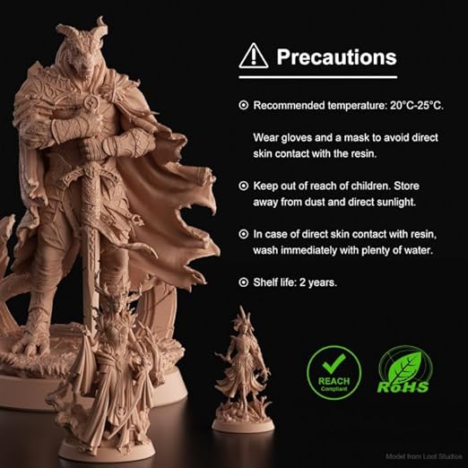 NOVA3D 16K TGM 3D Printer Resin,Tabletop Gaming,High Toughness,Impact Resistance Ultra Precision,405nm LCD Rapid Photopolymer Resin for Board Game Character Model LCD 3D Printing Navy Grey Resin 1kg - Poueer