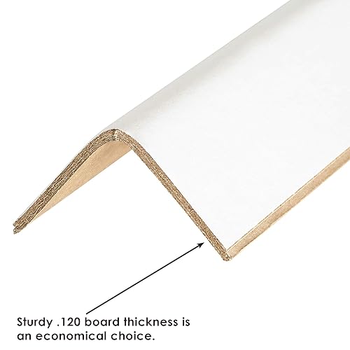 Tape Logic TLEP2272120BX Edge Protectors, Cased, 0.120', 2' x 2' x 72', White (Pack of 55) - Poueer