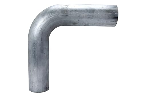 HPS 1' OD, 90 Degree Bend Aluminum Elbow Tubing, 6' Leg Length on Each Side, 3' Clr, 6061 T6 Seamless 16 Gauge, Wall Thickness: 0.065', ALE90-91808, 1' OD, Aluminum - Poueer