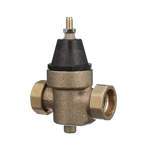 Watts LFN45B Series 3/4' Lead-Free Cast Copper Silicon Alloy Water Pressure Reducing Valve, Double Union Solder Inlet and Outlet, Elastomer Disc, Adjustable Pressure 25 to 75 psi, Maximum 400 psi - Poueer