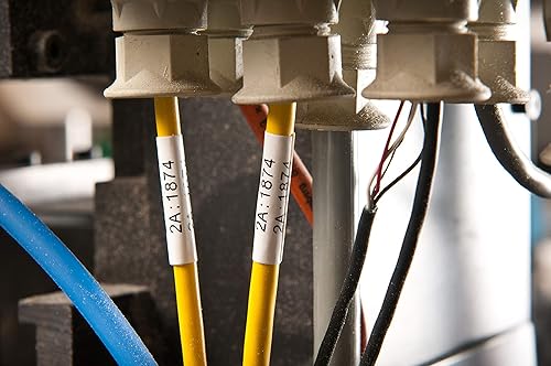 Brady PermaSleeve Heat Shrink Wire and Cable Labels for M610, M611, M710, BMP61, and BMP71 Printers - 0.375' Dia x 1.75', White. M6-375-175-342-WT - Poueer