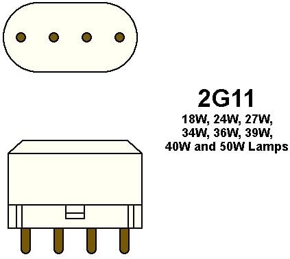 4 Qty. Halco 40W Long 5000K RS 2G11 ProLume PLL40/850/RS 40w CFL Rapid Start Natural White Lamp Bulb - Poueer